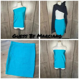 Elegant Turquoise Women's Skirt Top